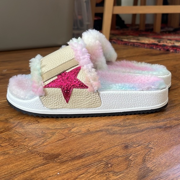 NEW Golden Goose Poolstar Sherpa slide sandals - Picture 2 of 8